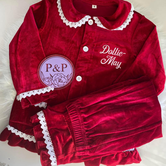 Velour Frill Pjs