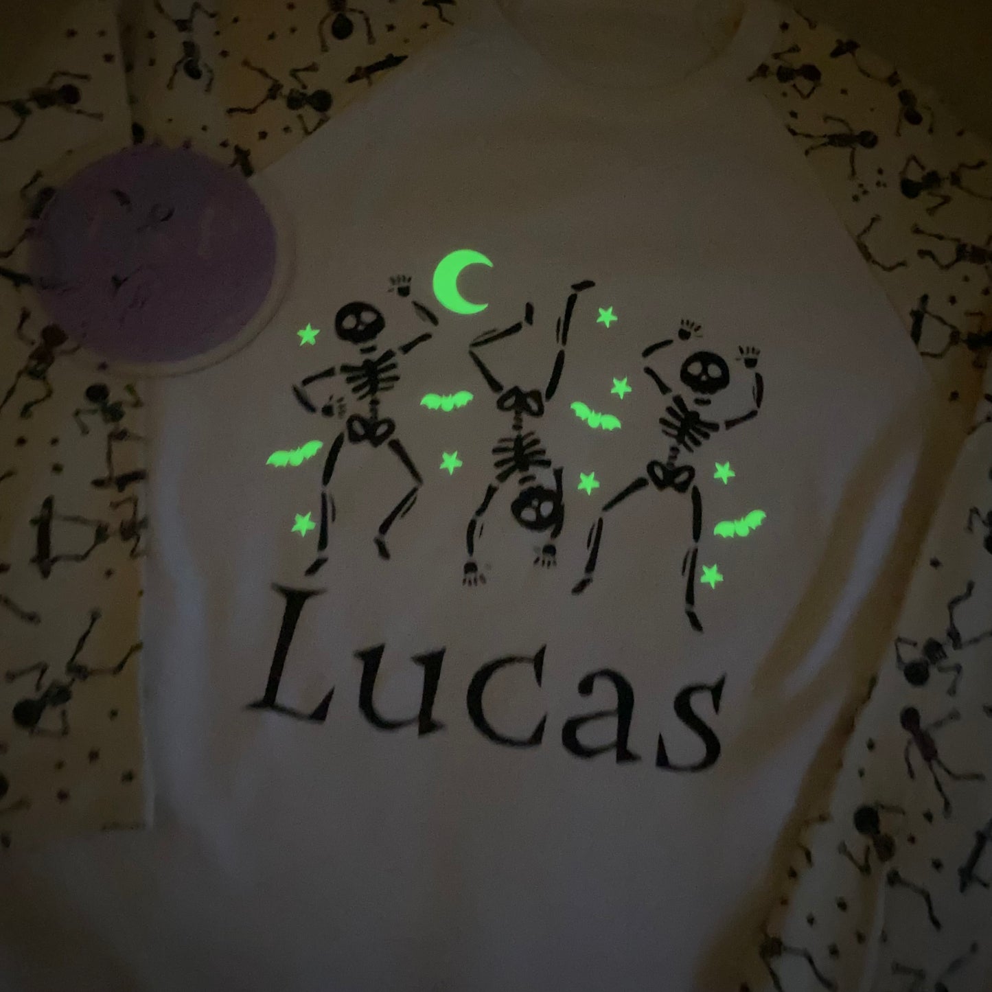 Glow in the dark skeleton pjs