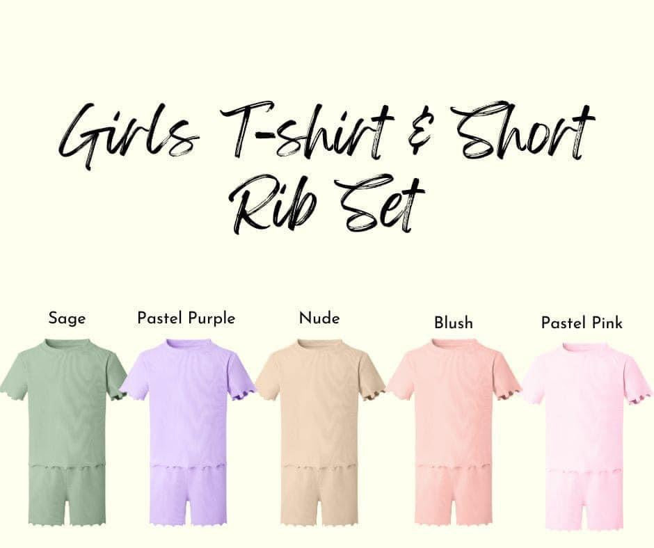 Girls short rib Set